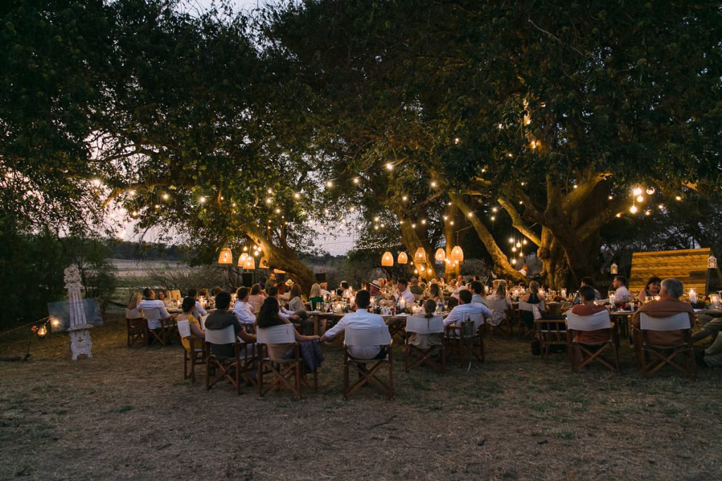 Outdoor wedding venue at Tindlovu, Kruger National Park